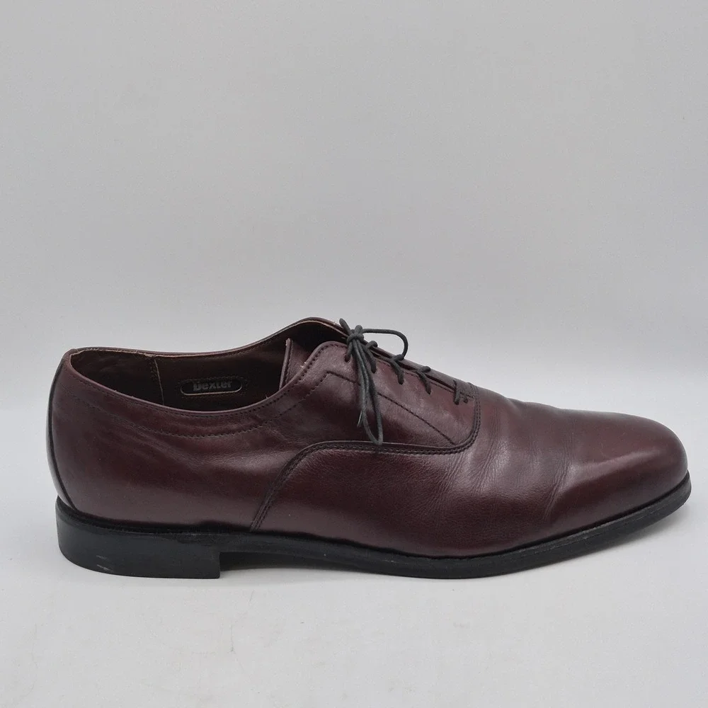 Dexter Dress Shoes Mens Size 14 D Burgundy Leather Oxford‎ Plain Toe W752-4